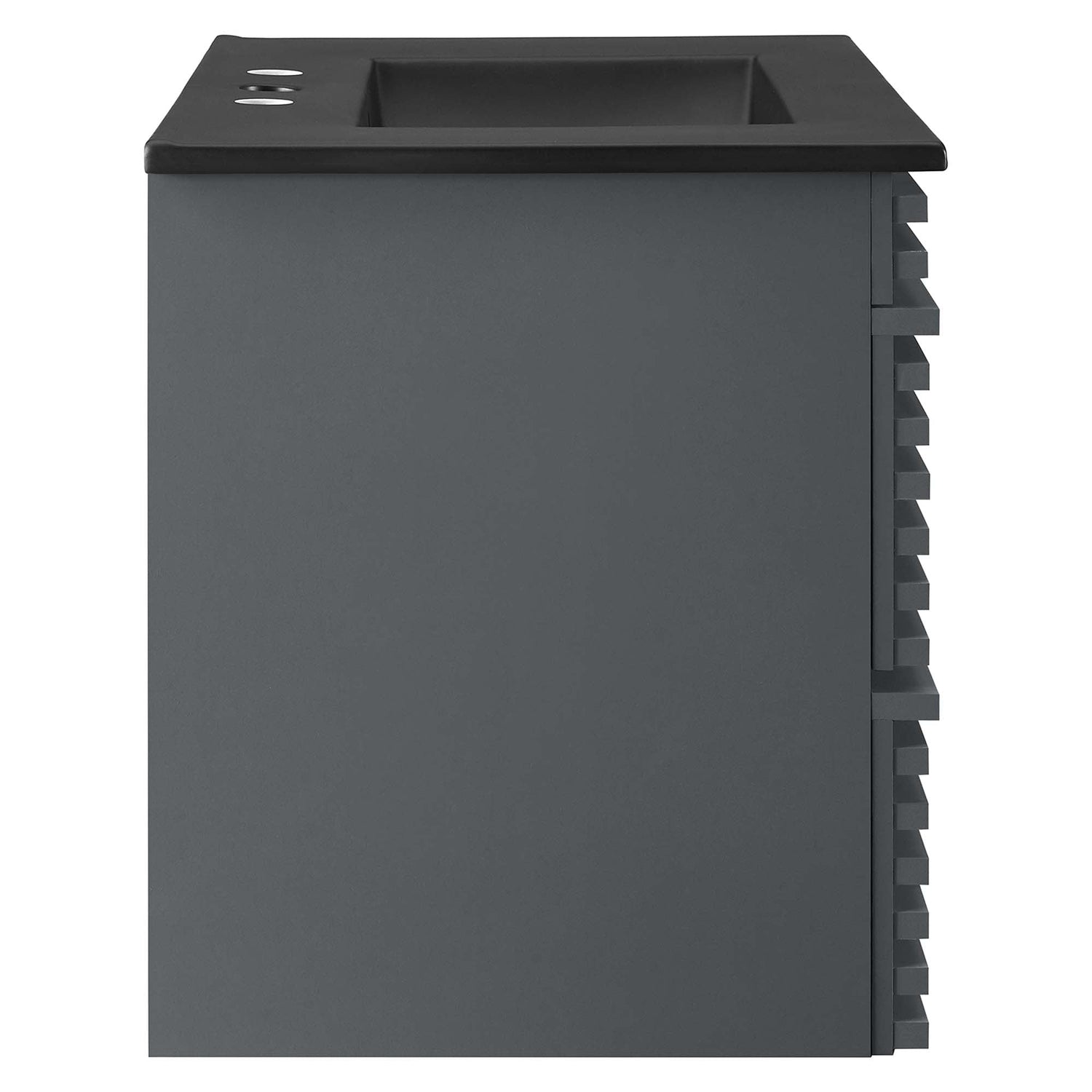 Render Wall-Mount Bathroom Vanity with Black Basin Included by Modway