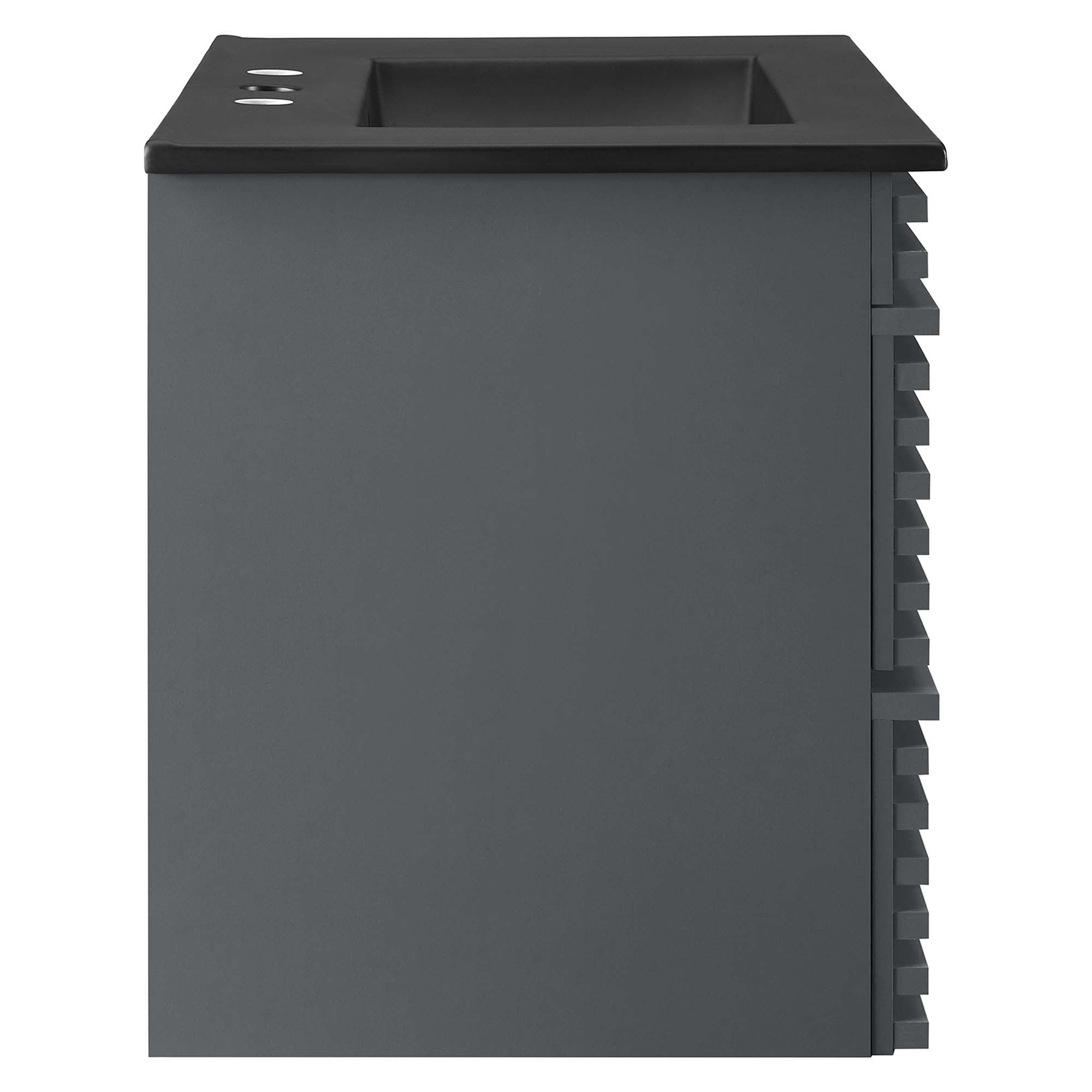 Render Wall-Mount Bathroom Vanity with Black Basin Included by Modway