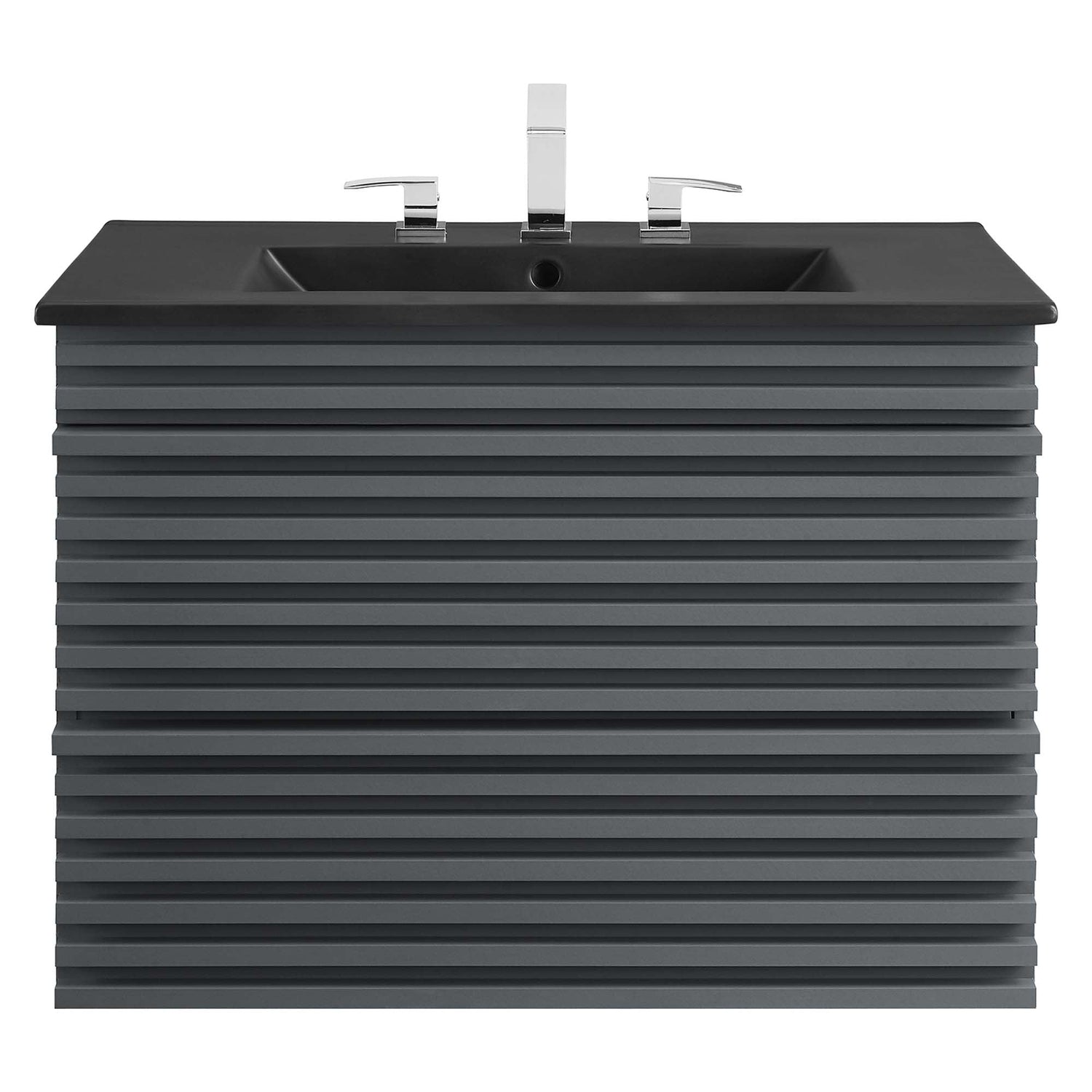 Render Wall-Mount Bathroom Vanity with Black Basin Included by Modway