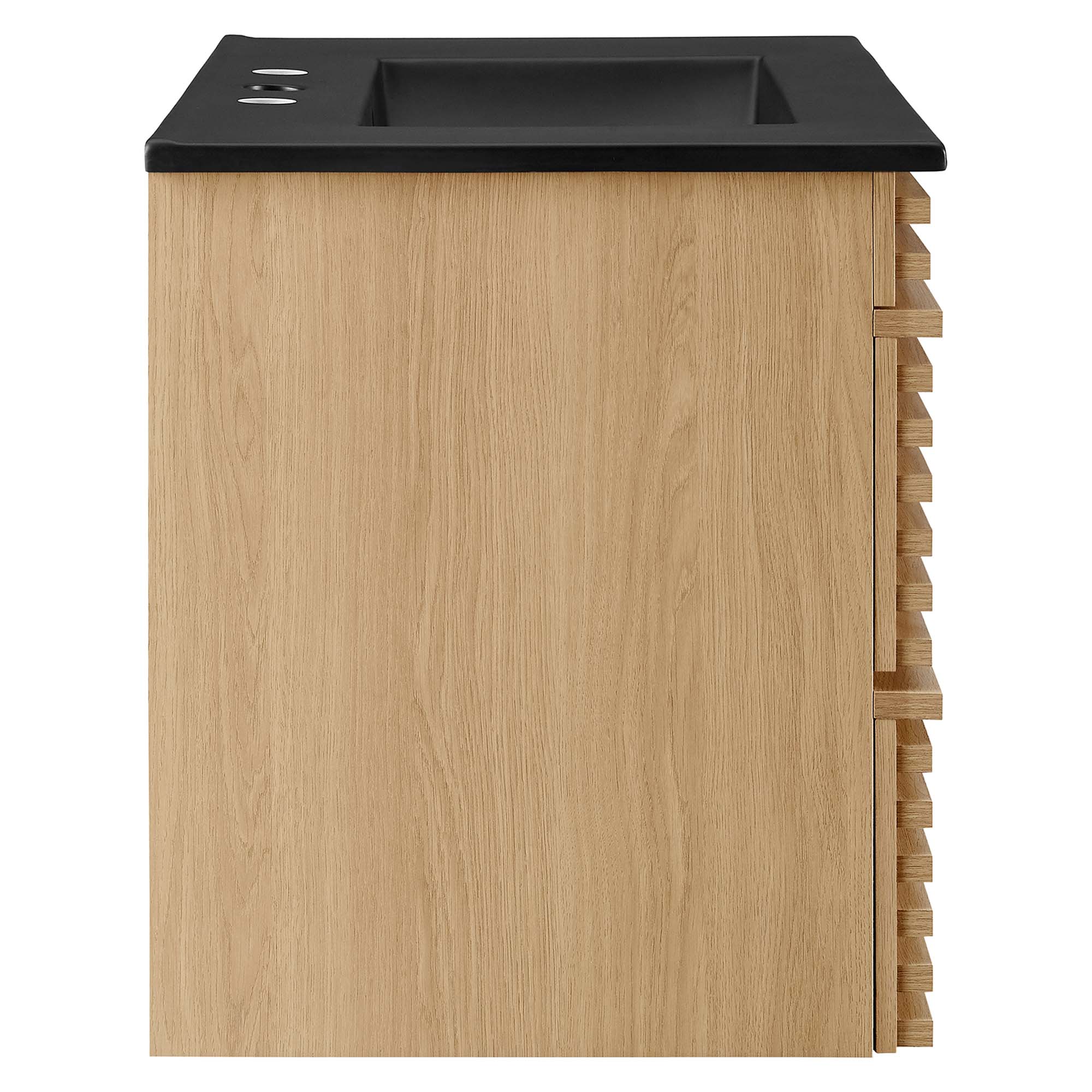 Render Wall-Mount Bathroom Vanity with Black Basin Included by Modway