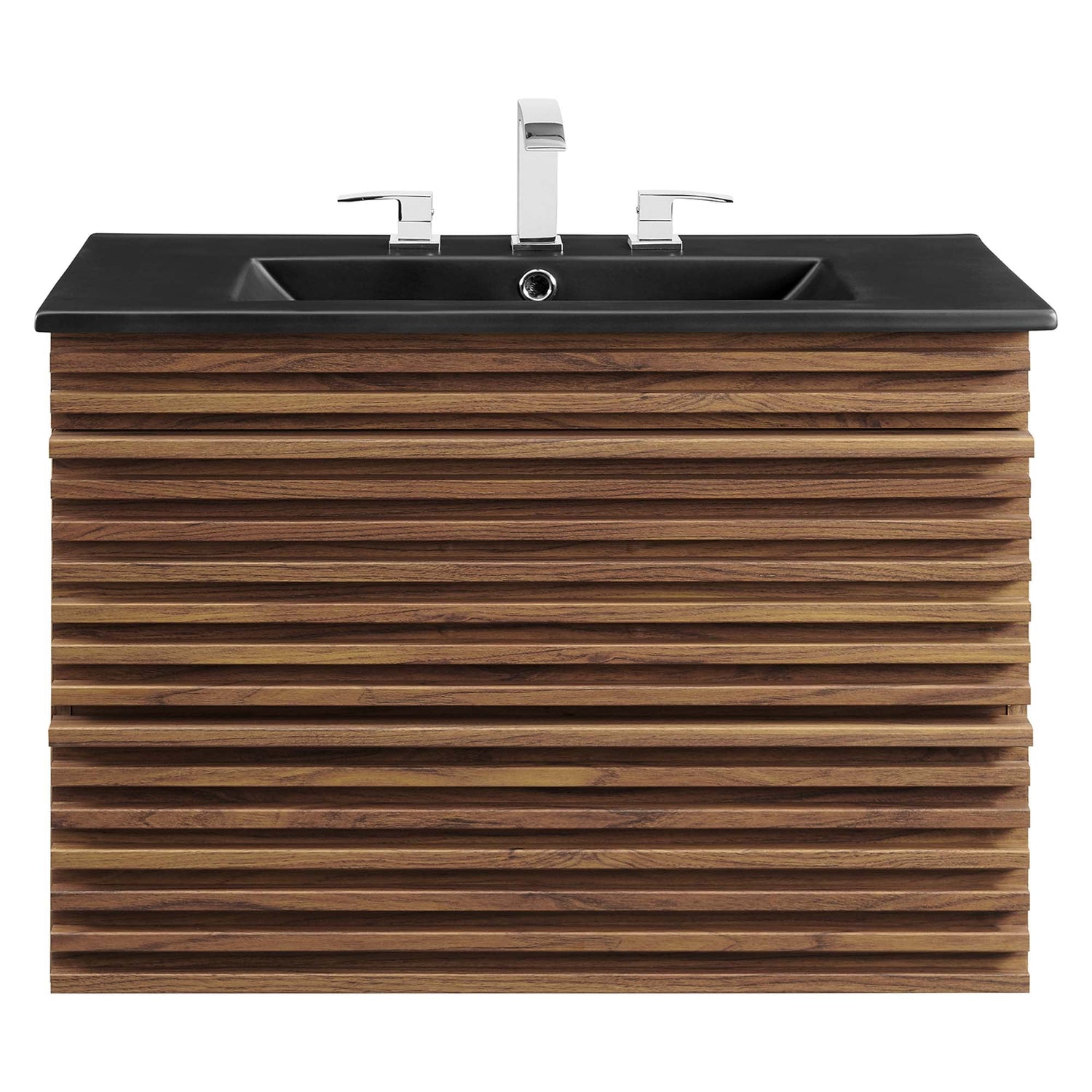 Render Wall-Mount Bathroom Vanity with Black Basin Included by Modway