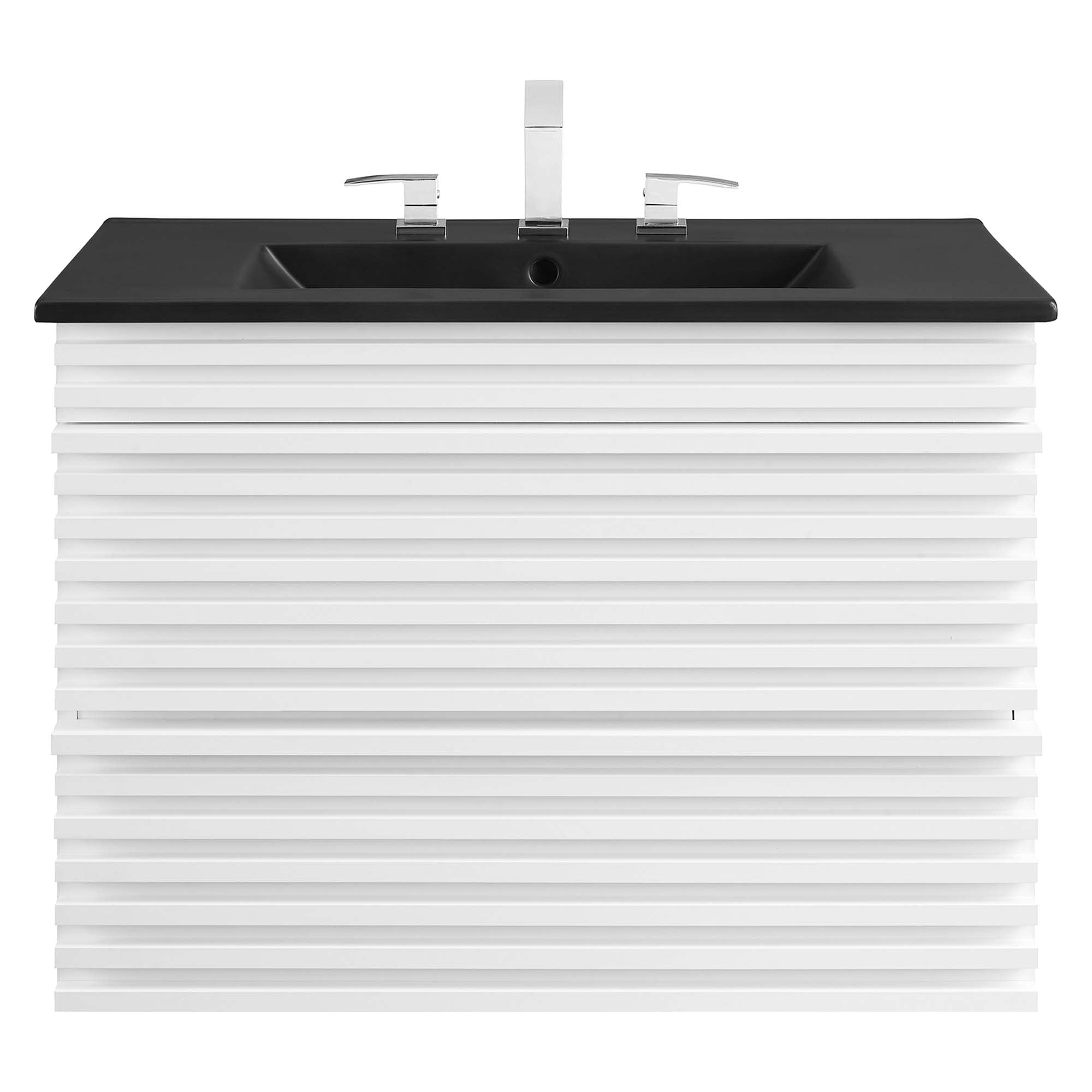 Render Wall-Mount Bathroom Vanity with Black Basin Included by Modway
