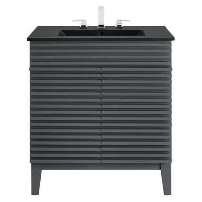 Render Bathroom Vanity with Black Basin Included by Modway