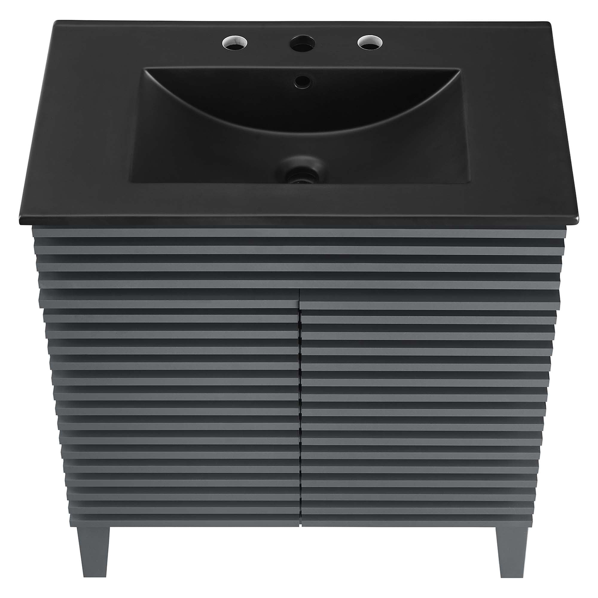 Render Bathroom Vanity with Black Basin Included By HouseBean