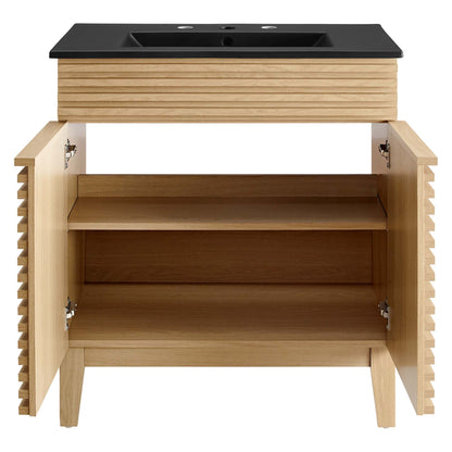 Render Bathroom Vanity with Black Basin Included by Modway