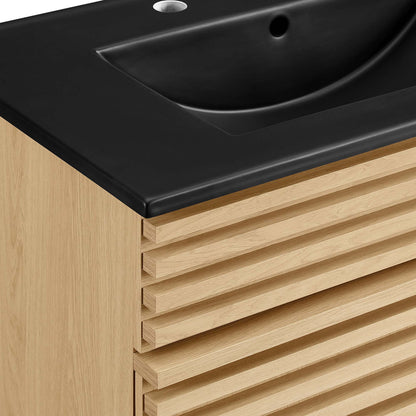 Render Bathroom Vanity with Black Basin Included by Modway