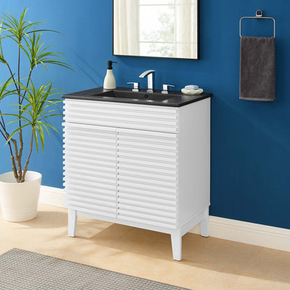 Render Bathroom Vanity with Black Basin Included By HouseBean