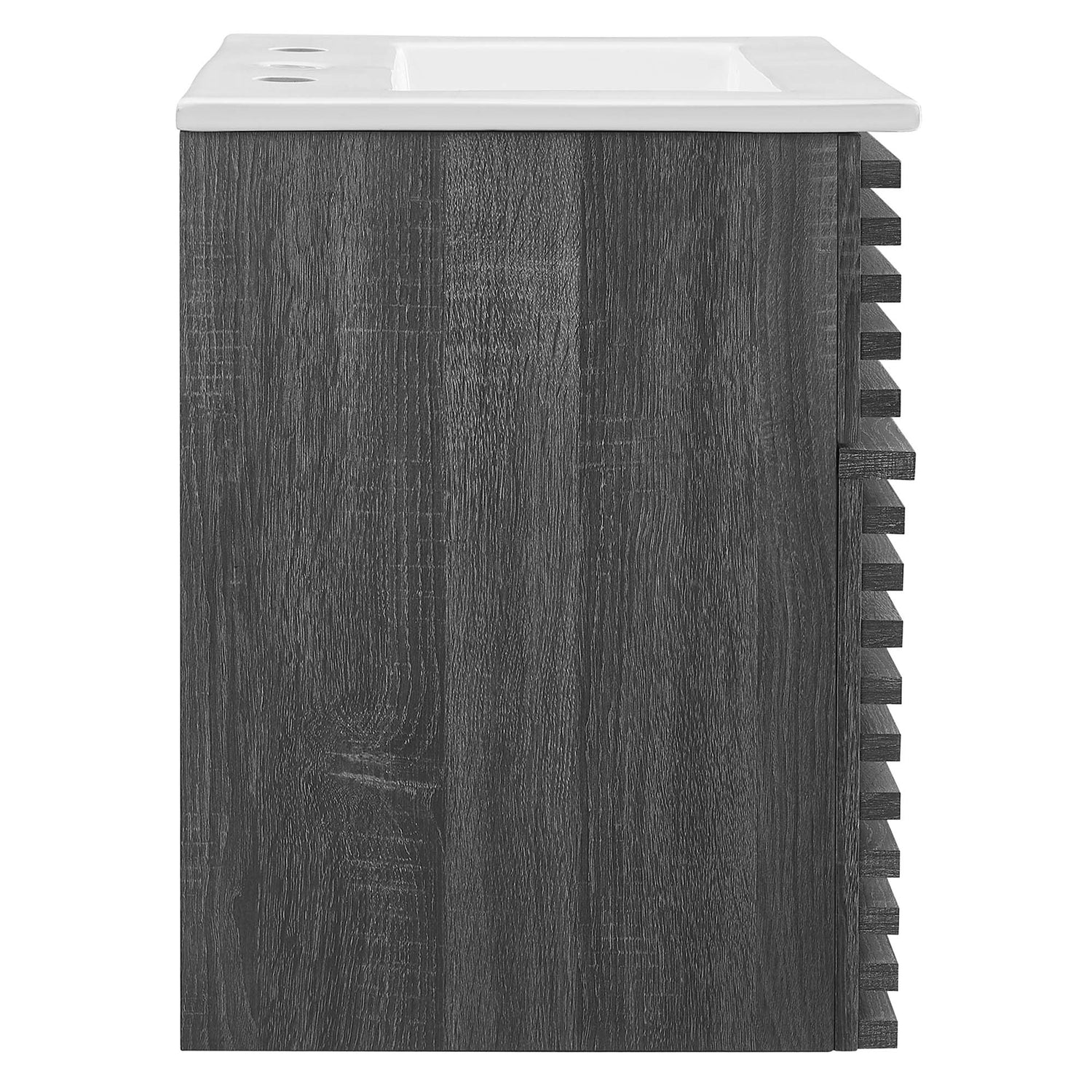 Render Wall-Mount Bathroom Vanity with White Basin Included by Modway