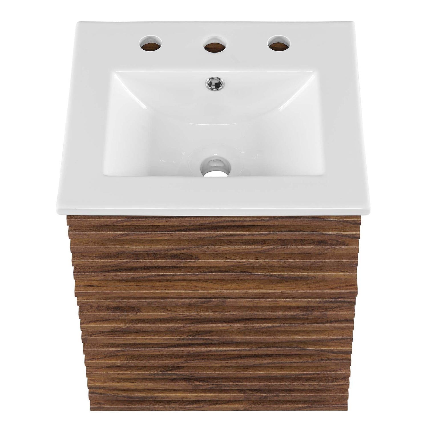 Render Wall-Mount Bathroom Vanity with White Basin Included by Modway