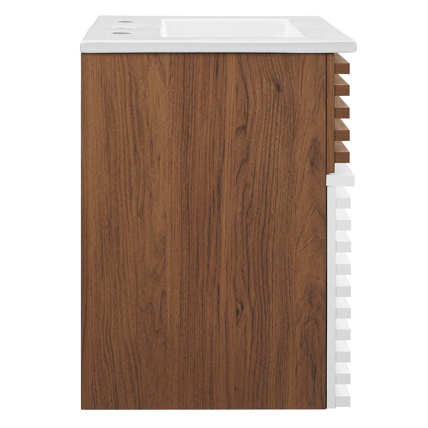 Render Wall-Mount Bathroom Vanity with White Basin Included by Modway