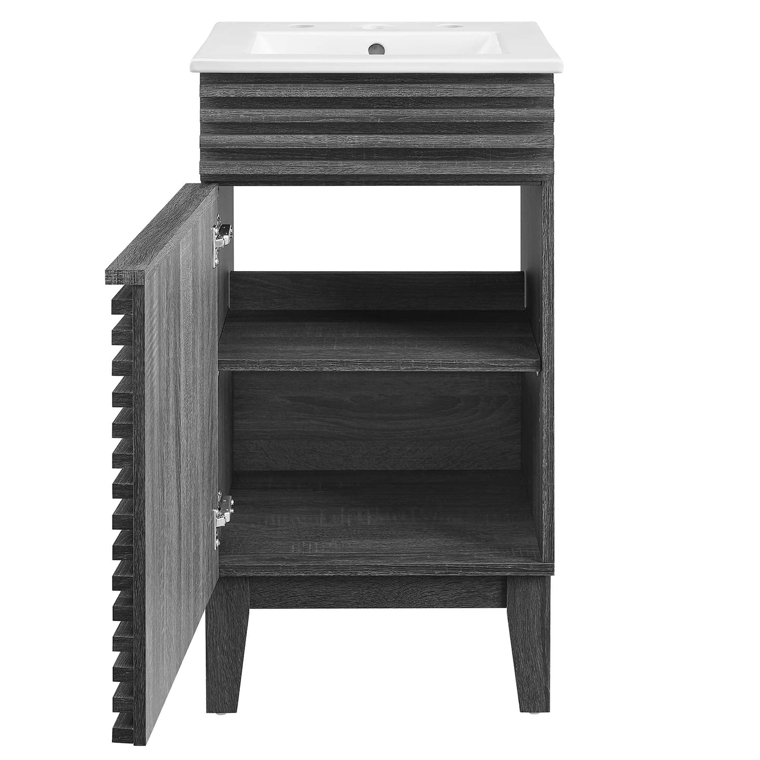 Render 18&quot; and 24&quot; Bathroom Vanities with White Basin Included by Modway