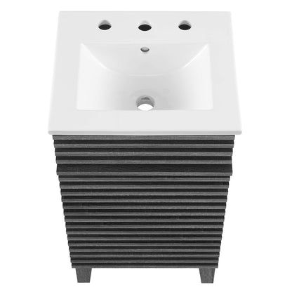 Render 18&quot; and 24&quot; Bathroom Vanities with White Basin Included by Modway
