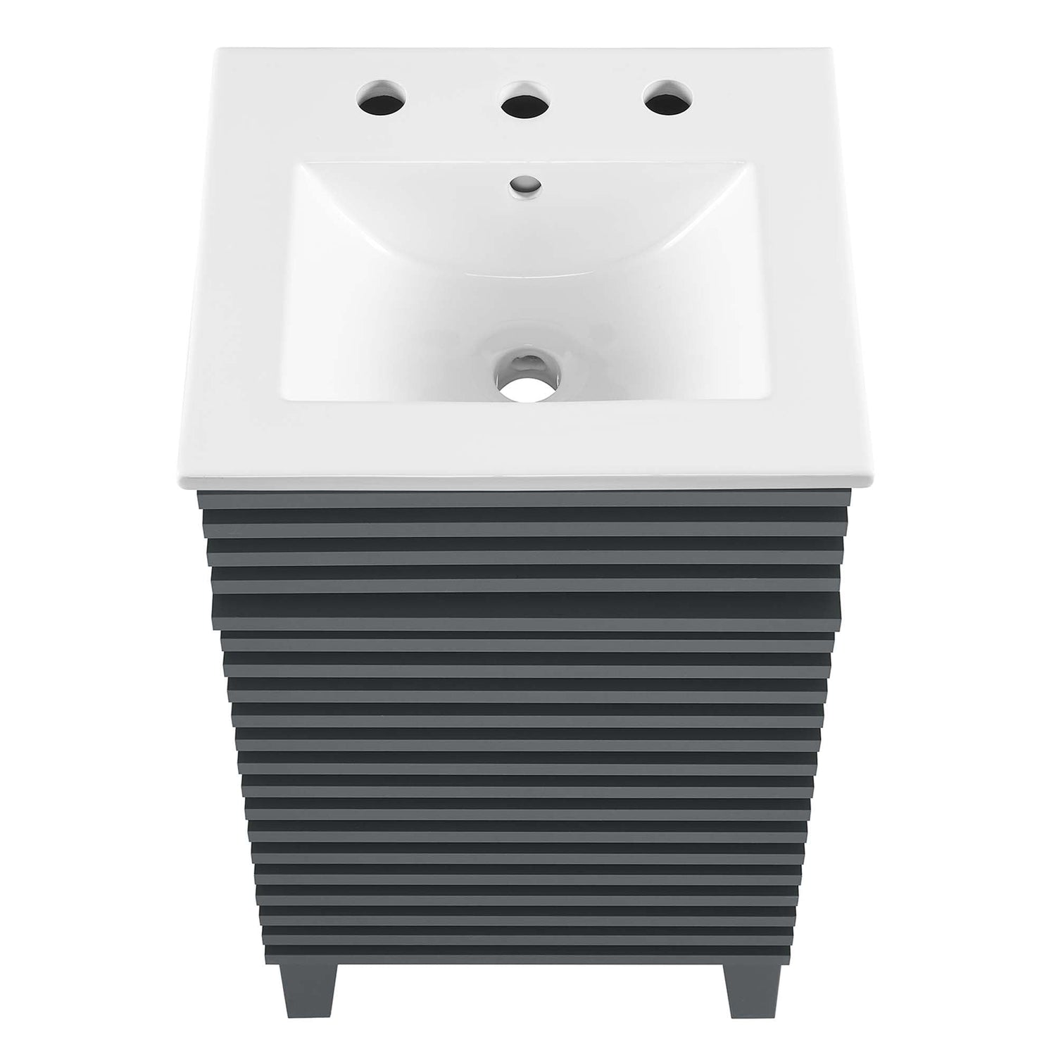 Render 18&quot; and 24&quot; Bathroom Vanities with White Basin Included by Modway
