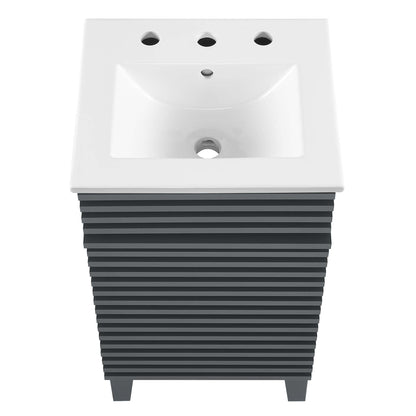 Render 18&quot; and 24&quot; Bathroom Vanities with White Basin Included by Modway
