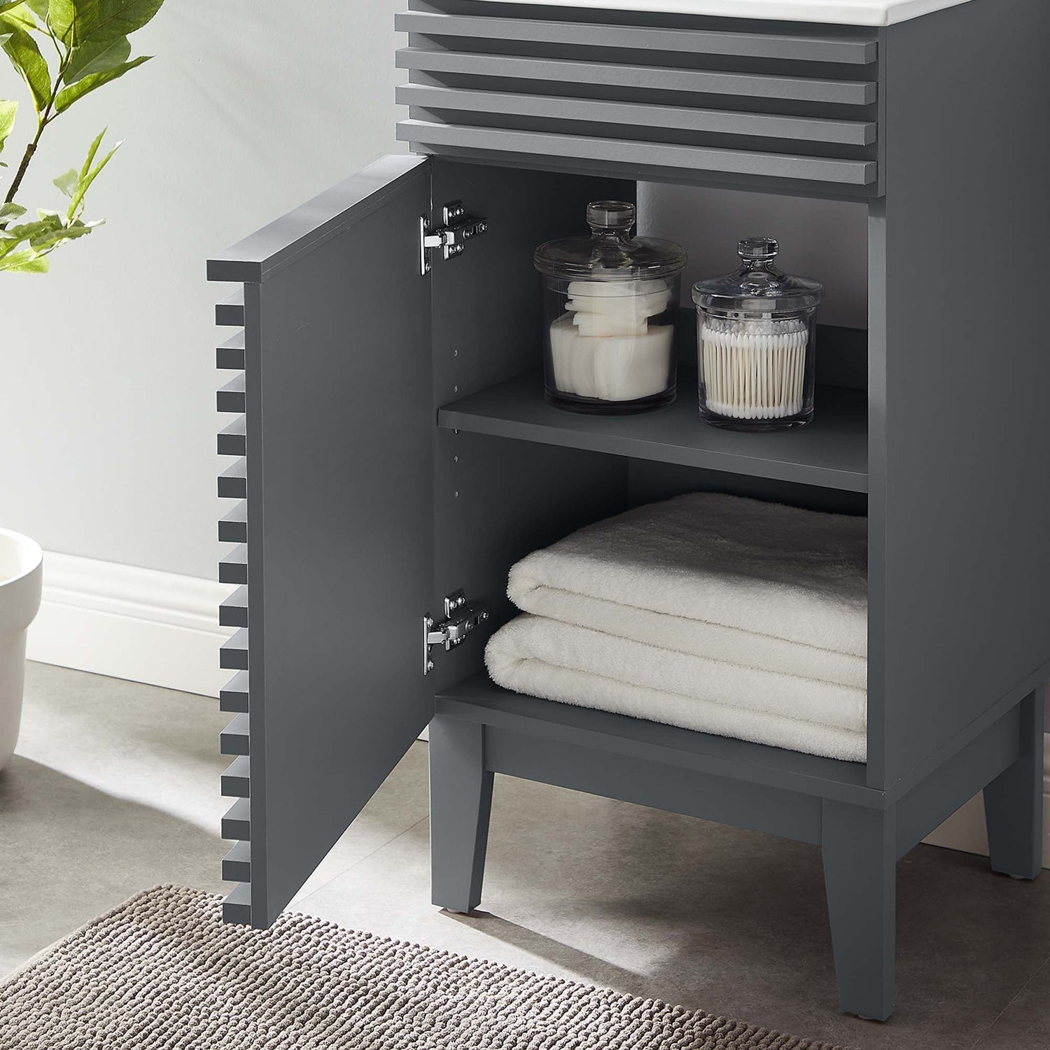 Render 18&quot; and 24&quot; Bathroom Vanities with White Basin Included by Modway