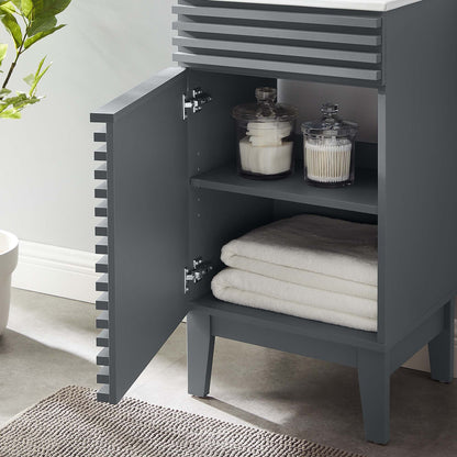 Render 18&quot; and 24&quot; Bathroom Vanities with White Basin Included by Modway
