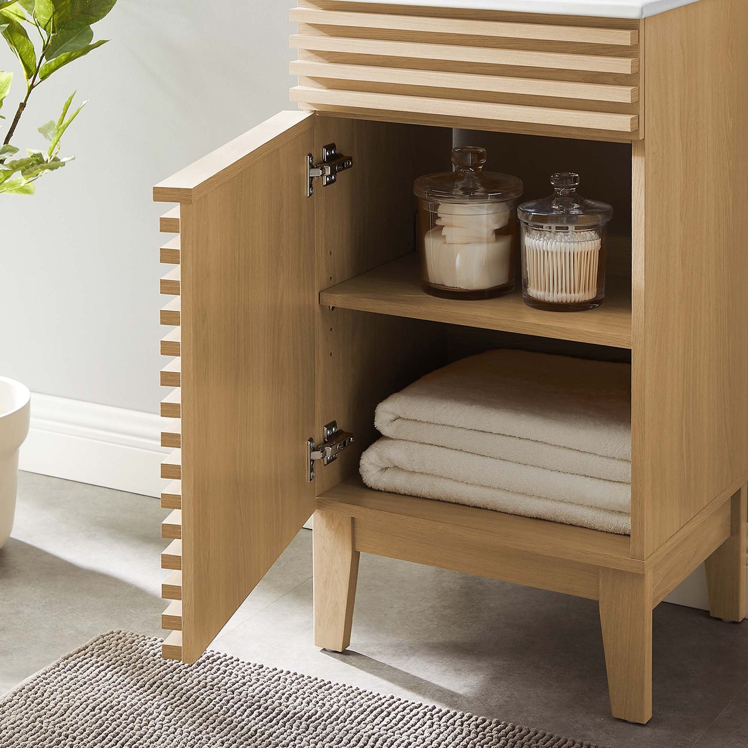 Render 18&quot; and 24&quot; Bathroom Vanities with White Basin Included by Modway
