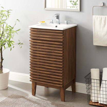 Render 18&quot; and 24&quot; Bathroom Vanities with White Basin Included by Modway