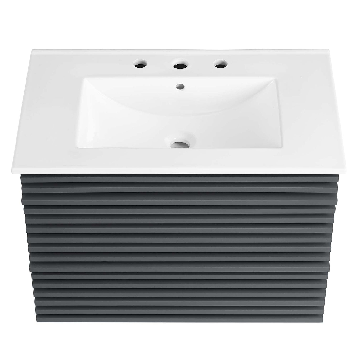 Render Wall-Mount Bathroom Vanity with White Basin Included by Modway
