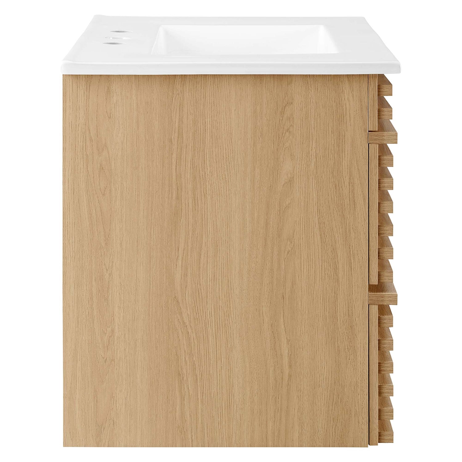 Render Wall-Mount Bathroom Vanity with White Basin Included by Modway
