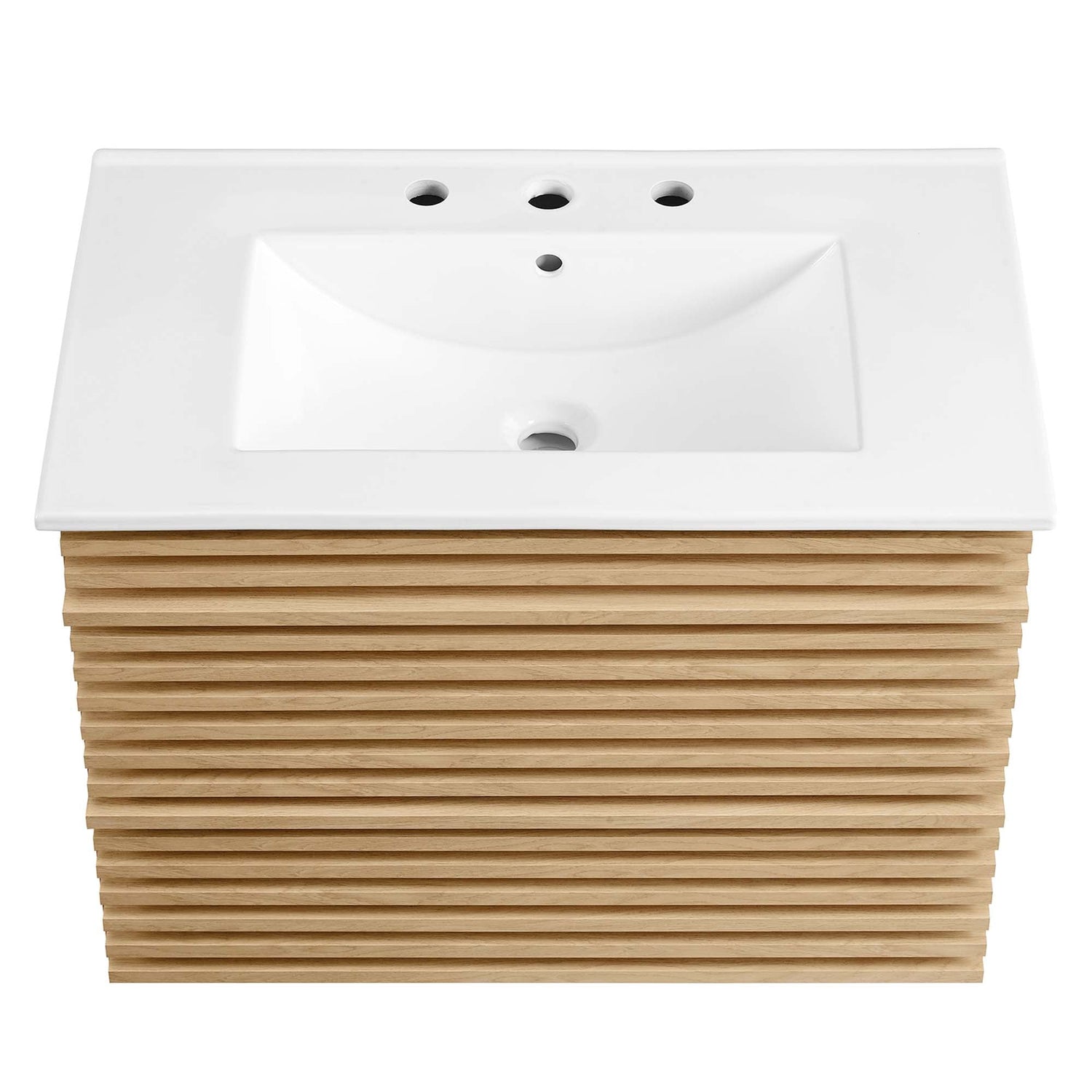 Render Wall-Mount Bathroom Vanity with White Basin Included by Modway