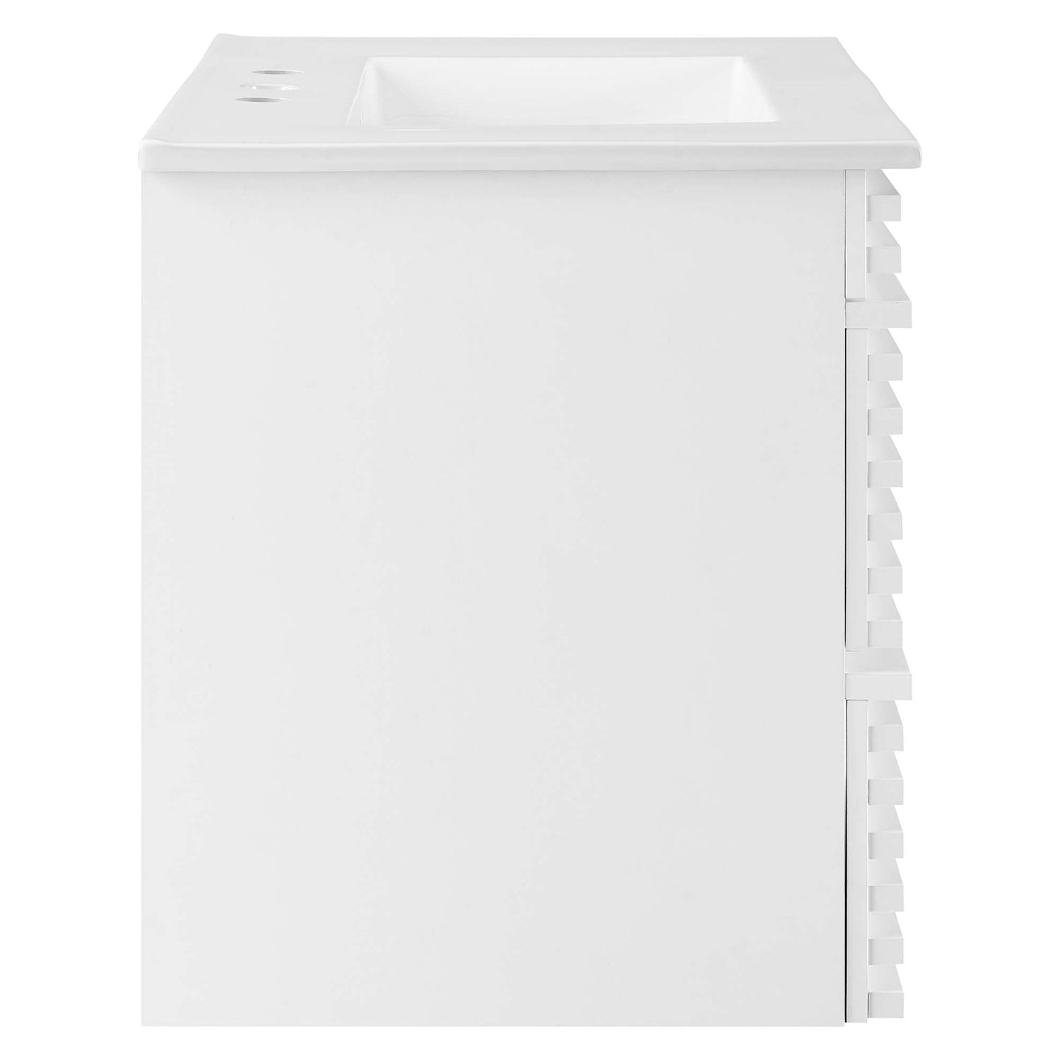 Render Wall-Mount Bathroom Vanity with White Basin Included by Modway