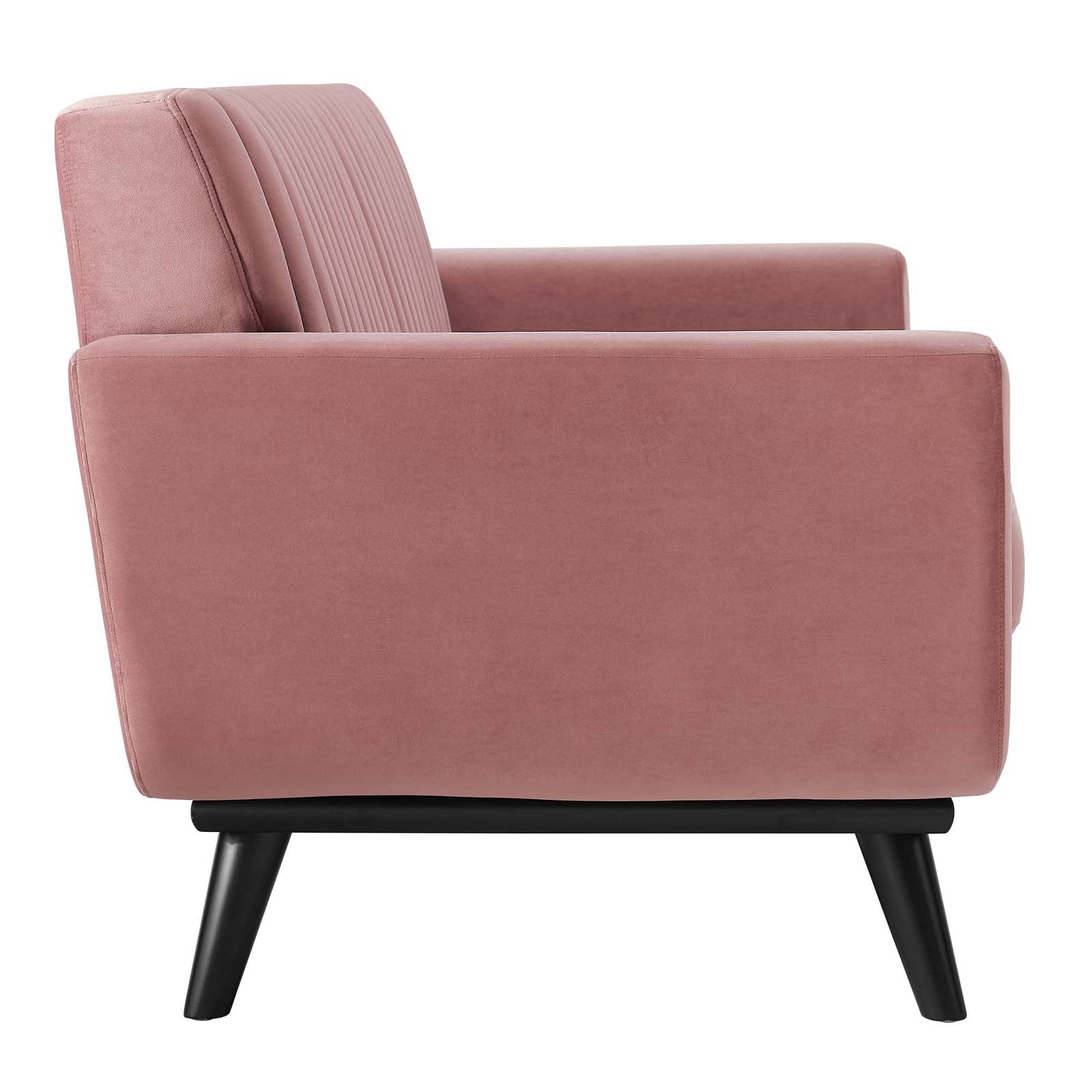 Engage Channel Tufted Performance Velvet Loveseat By HouseBean