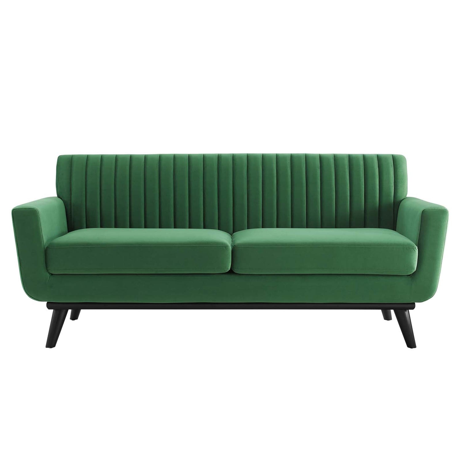 Engage Channel Tufted Performance Velvet Loveseat By HouseBean