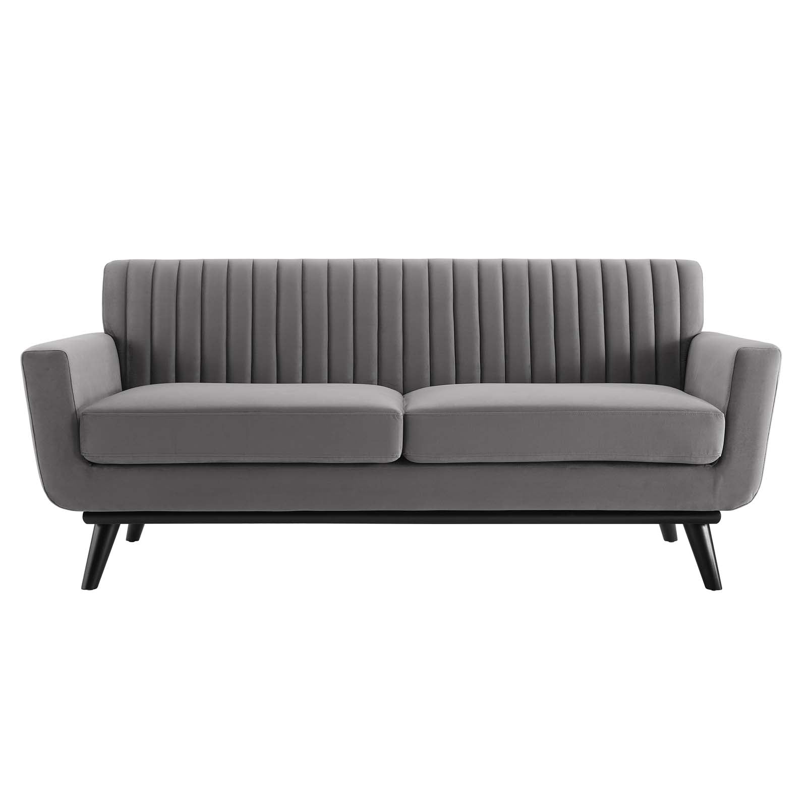 Engage Channel Tufted Performance Velvet Loveseat By HouseBean