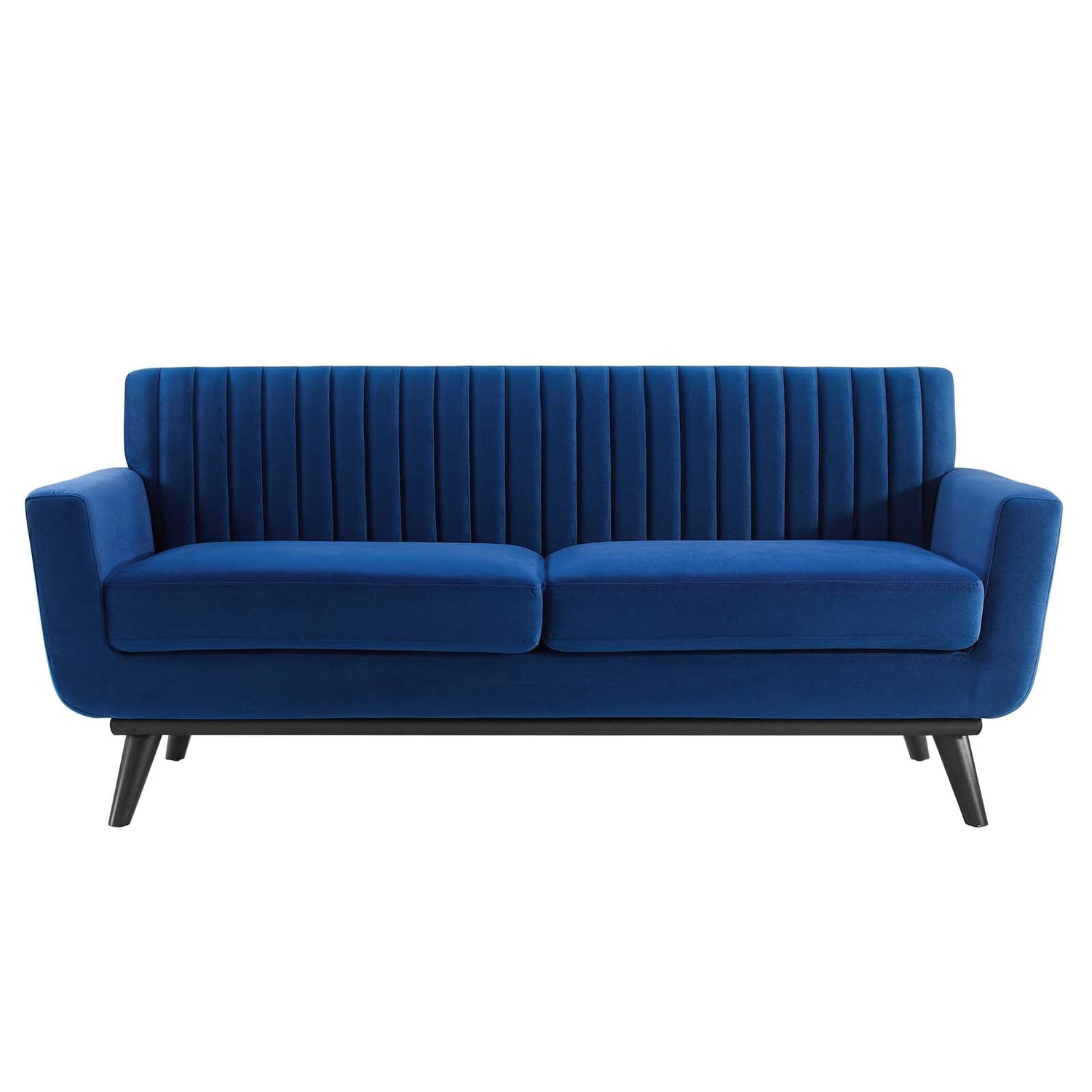 Engage Channel Tufted Performance Velvet Loveseat By HouseBean