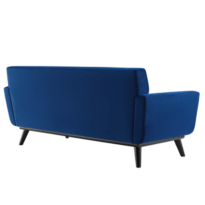 Engage Channel Tufted Performance Velvet Loveseat By HouseBean