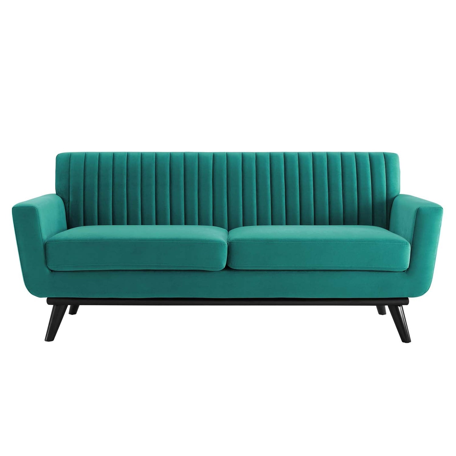 Engage Channel Tufted Performance Velvet Loveseat By HouseBean