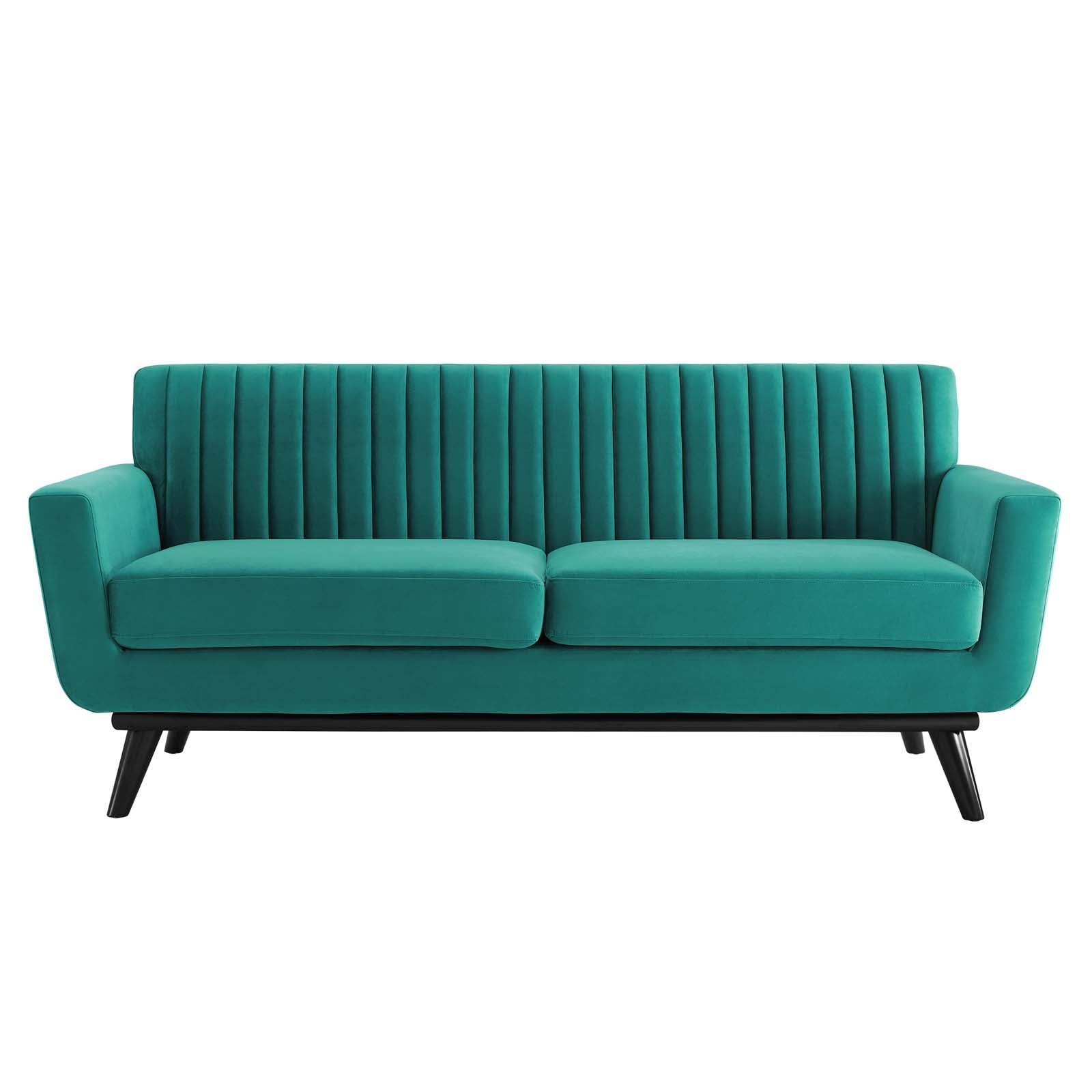 Engage Channel Tufted Performance Velvet Loveseat By HouseBean