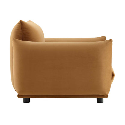 Copious Performance Velvet Armchair By HouseBean