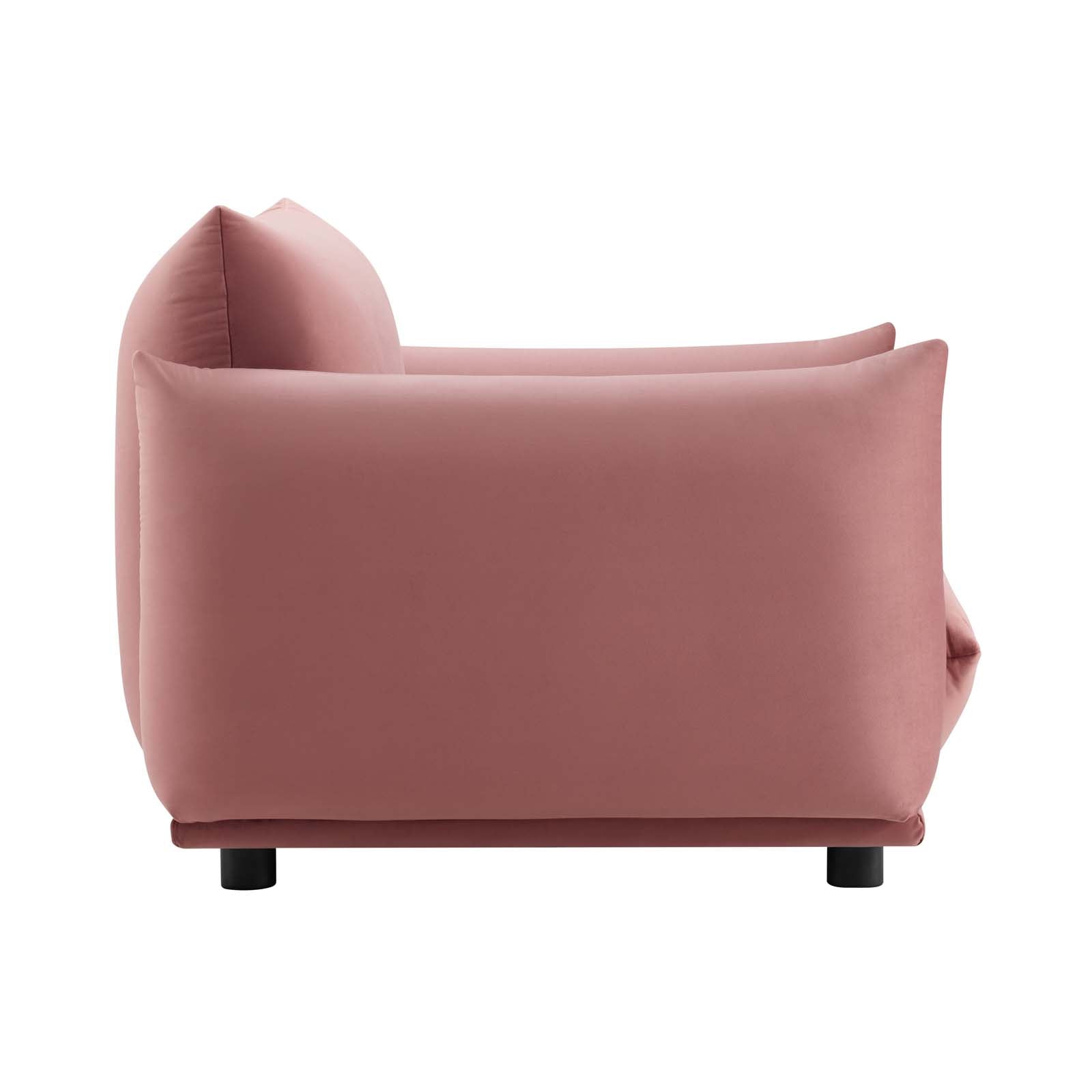 Copious Performance Velvet Armchair By HouseBean