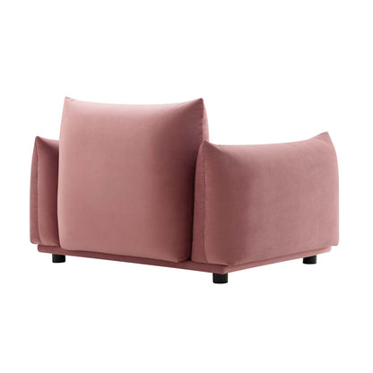 Copious Performance Velvet Armchair By HouseBean