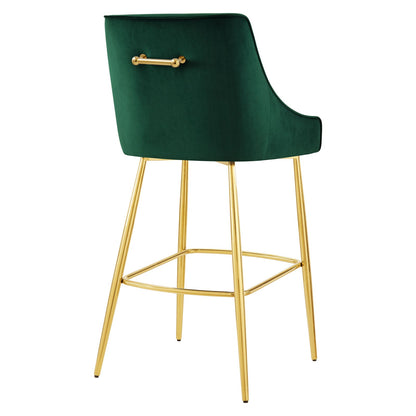 Discern Performance Velvet Bar Stool By HouseBean