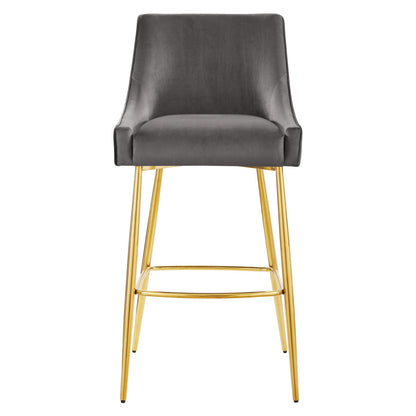 Discern Performance Velvet Bar Stool By HouseBean