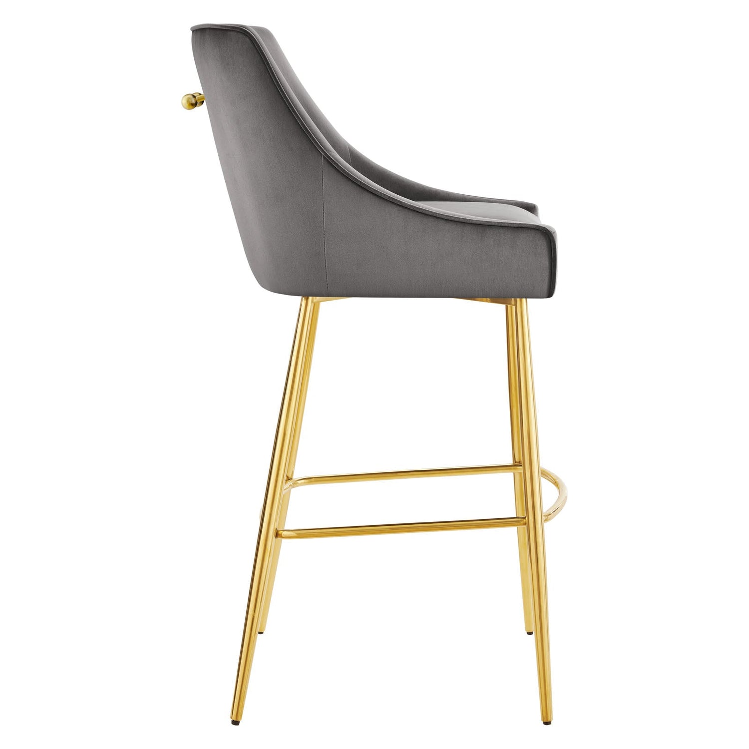 Discern Performance Velvet Bar Stool By HouseBean