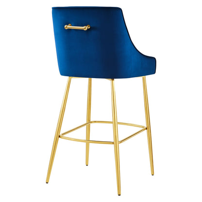 Discern Performance Velvet Bar Stool By HouseBean