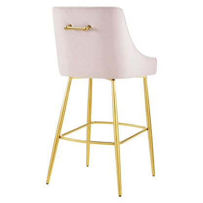 Discern Performance Velvet Bar Stool By HouseBean