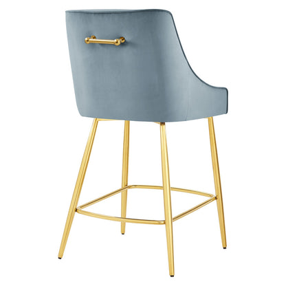 Discern Performance Velvet Counter Stool By HouseBean