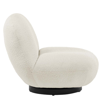 Kindred Boucle Upholstered Swivel Chair By HouseBean