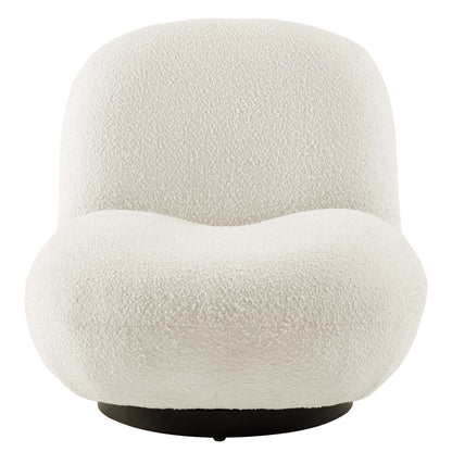 Kindred Boucle Upholstered Swivel Chair By HouseBean