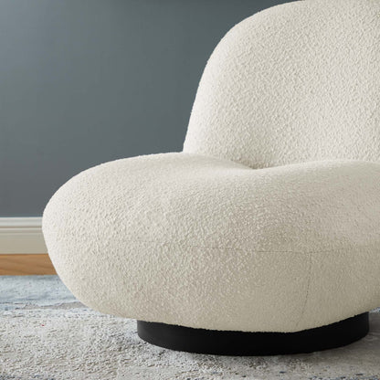 Kindred Boucle Upholstered Swivel Chair By HouseBean