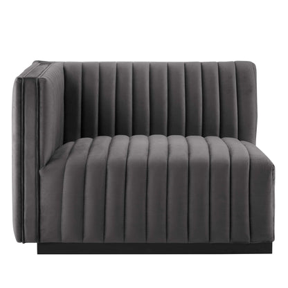 Conjure Channel Tufted Performance Velvet Left-Arm Chair by Modway