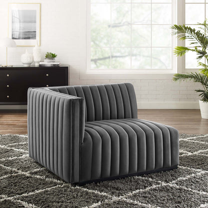 Conjure Channel Tufted Performance Velvet Left-Arm Chair by Modway