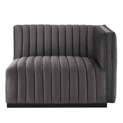 Conjure Channel Tufted Performance Velvet Right-Arm Chair by Modway