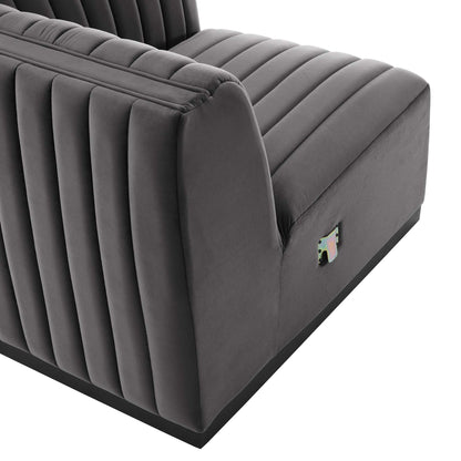 Conjure Channel Tufted Performance Velvet Right-Arm Chair by Modway