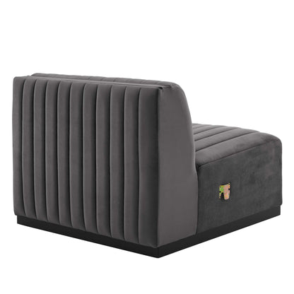 Conjure Channel Tufted Performance Velvet Armless Chair by Modway